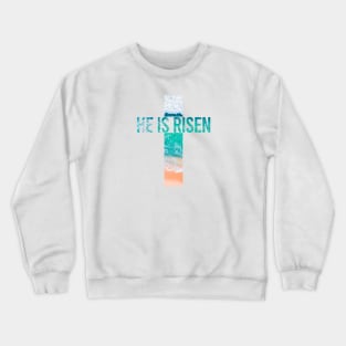 He is Risen Ocean Cross Crewneck Sweatshirt